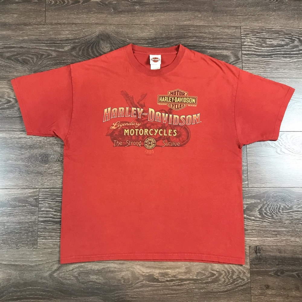 Harley-Davidson Motorcycles Plain City Ohio Land Of Chief Darby Men’s Rust Shirt